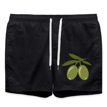olive - Swim Trunks - black - Front - AI Model Male 185 light (185cm)