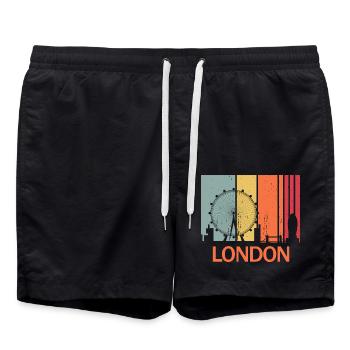 Londres - Short de bain - noir - Devant - AI Model Male 185 light (185cm)