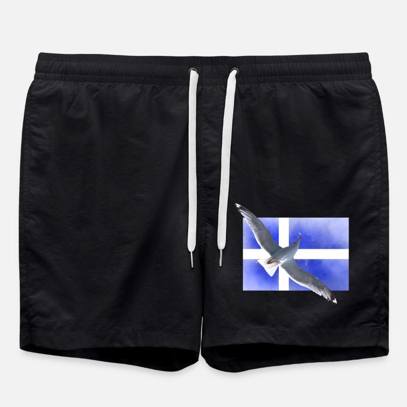 Finnland Möwe Suomi - Badeshorts - Schwarz