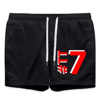 TT7-KARTON - Badeshorts - Schwarz - Vorne - AI Model Male 185 light (185cm)