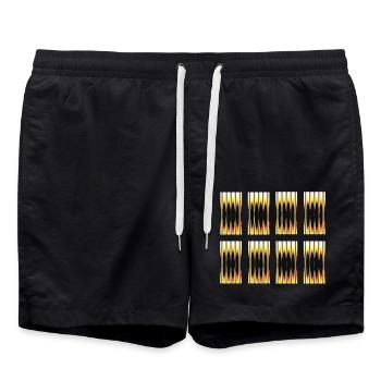 Unique-color - Swim Trunks - black - Front - AI Model Male 185 light (185cm)