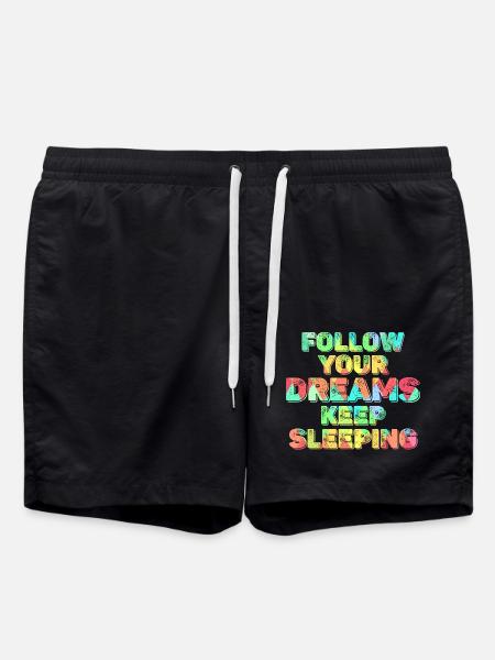 Keep Your Dreams Keep Sleeping - Swim Trunks - black