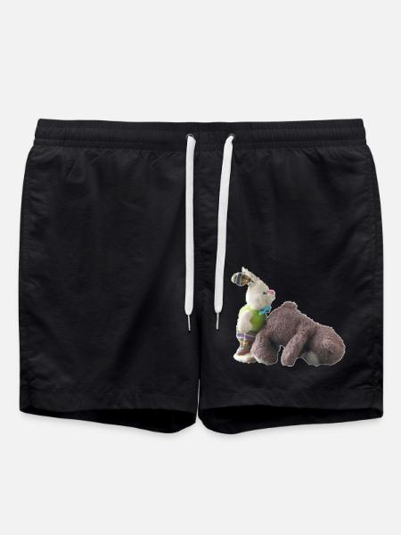 Teddy Bear Bunny - Swim Trunks - black