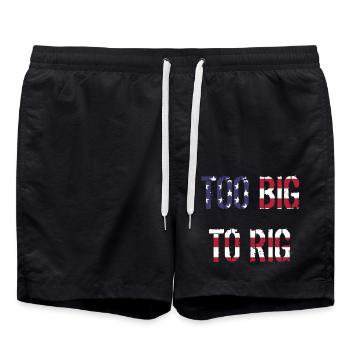TOO BIG TO RIG 2024 - Swim Trunks - black - Front - AI Model Male 185 light (185cm)