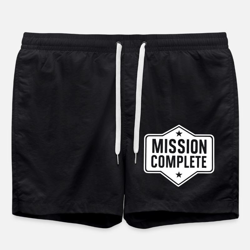 Mission Complete - Swim Trunks - black