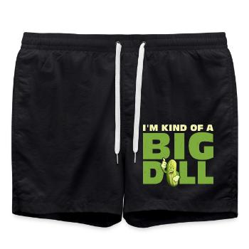 I'm Kind Of A Big Dill Pickle Vegan Cucumber - Badeshorts - Schwarz - Vorne - AI Model Male 185 light (185cm)