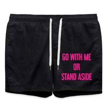 Walk with or aside - Swim Trunks - black - Front - AI Model Male 185 light (185cm)