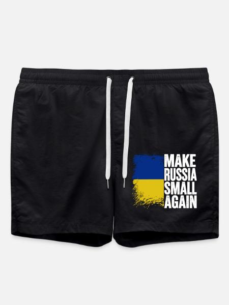 Make russia small again - Swim Trunks - black