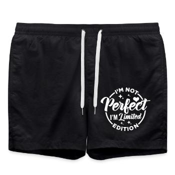 I'm Not Perfect I'm Limited Edition - Swim Trunks - black - Front - AI Model Male 185 light (185cm)