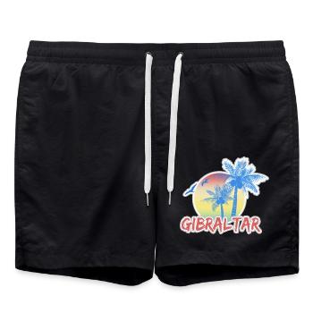 Gibraltar comme jour férié - Short de bain - noir - Devant - AI Model Male 185 light (185cm)