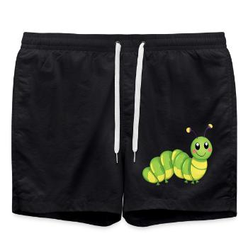 Chenille souriante - Short de bain - noir - Devant - AI Model Male 185 light (185cm)