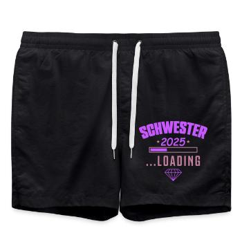 schwester 2025 loading - Badeshorts - Schwarz - Vorne - AI Model Male 185 light (185cm)