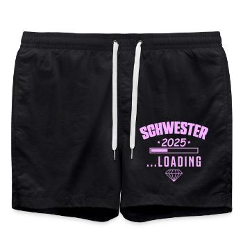 Schwester 2025 Loading - Badeshorts - Schwarz - Vorne - AI Model Male 185 light (185cm)