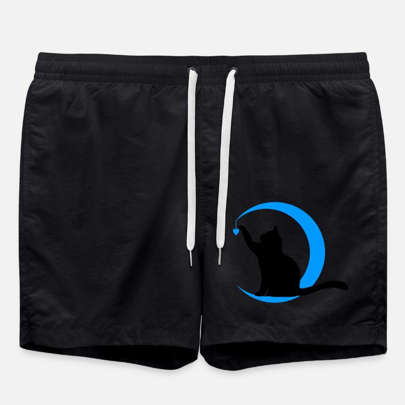 Le Chat - Cœur Lune - Short de bain - noir