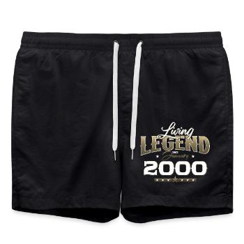 25ème Anniversaire Original Janvier 2000 Millésime - Short de bain - noir - Devant - AI Model Male 185 light (185cm)