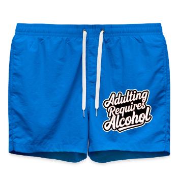 Adulting Requires Alcohol 11 - Badeshorts - Cobalt blue - Vorne