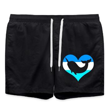 Narwhal - Swim Trunks - black - Front - AI Model Male 185 light (185cm)