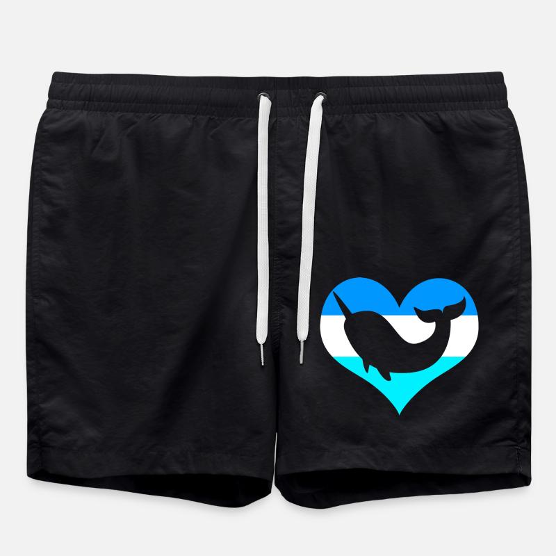 Narwhal - Swim Trunks - black