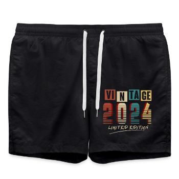 Vintage 2024 : Edition Limitée - 1e anniversaire. - Short de bain - noir - Devant - AI Model Male 185 light (185cm)