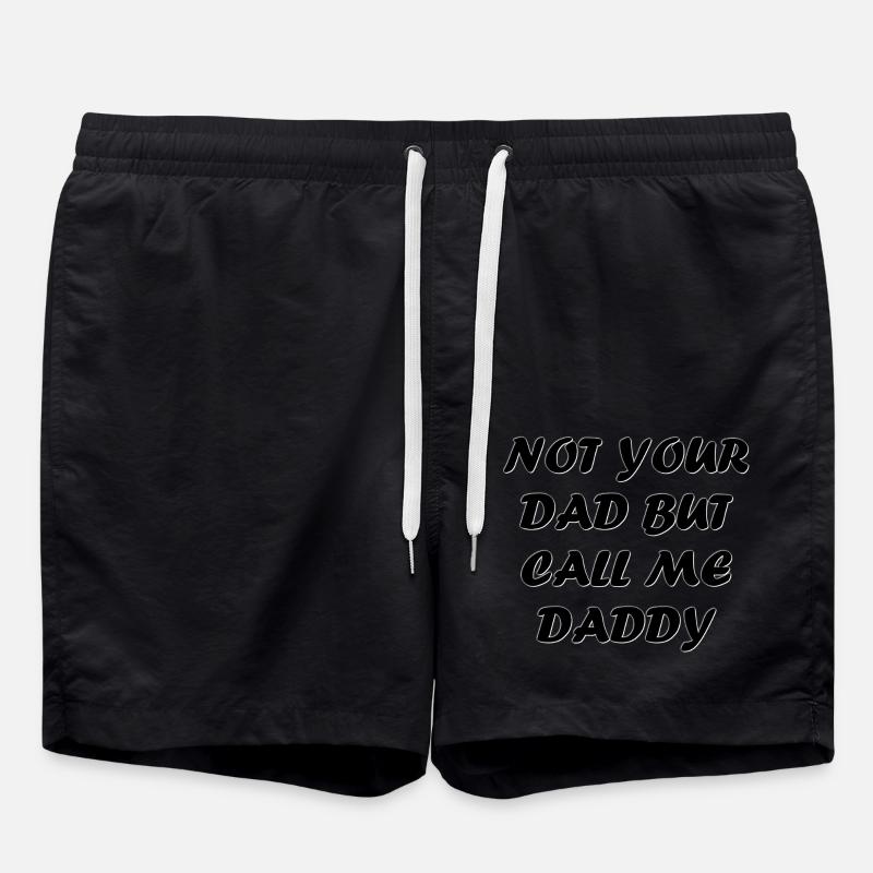 Call me daddy black - Short de bain - noir