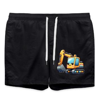 Excavatrice pour enfants - Short de bain - noir - Devant - AI Model Male 185 light (185cm)