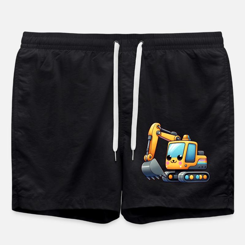 Excavatrice pour enfants - Short de bain - noir