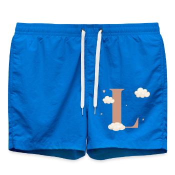 Lettre l nuages étoiles - Short de bain - cobalt blue - Devant