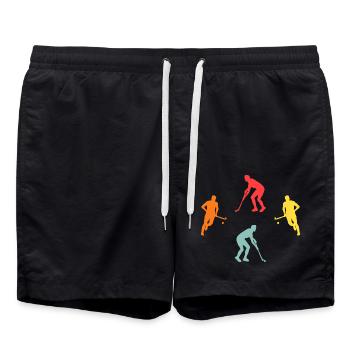Feldhockeyspieler Evolution Feldhockey - Badeshorts - Schwarz - Vorne - AI Model Male 185 light (185cm)