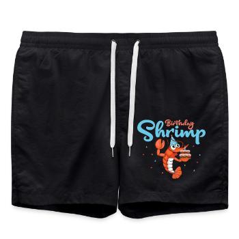 Anniversaire Crevettes Fruits de mer Amateur de crevettes - Short de bain - noir - Devant - AI Model Male 185 light (185cm)