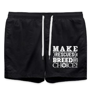 Make Rescue Breed Choice - Swim Trunks - black - Front - AI Model Male 185 light (185cm)