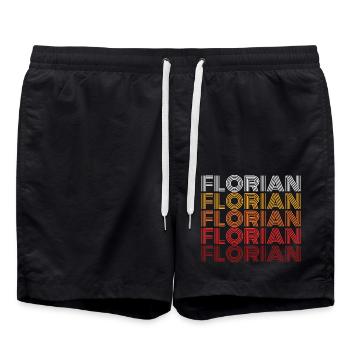 Florian - Swim Trunks - black - Front - AI Model Male 185 light (185cm)