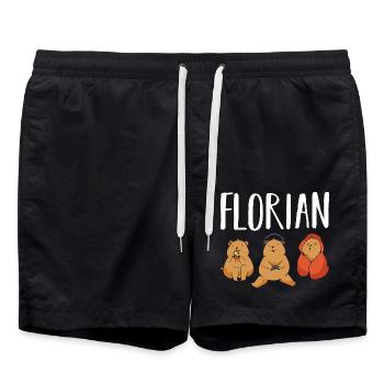 Gamer Zocker Zocken Gaming Florian - Swim Trunks - black - Front - AI Model Male 185 light (185cm)