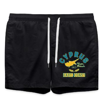Cyprus - Cyprus Travel - Flags Map - Greece - Swim Trunks - black - Front - AI Model Male 185 light (185cm)