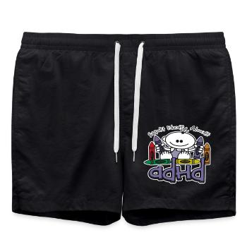 ADHD Crayons - Swim Trunks - black - Front - AI Model Male 185 light (185cm)