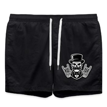 Squelette de fête de marié - Short de bain - noir - Devant - AI Model Male 185 light (185cm)