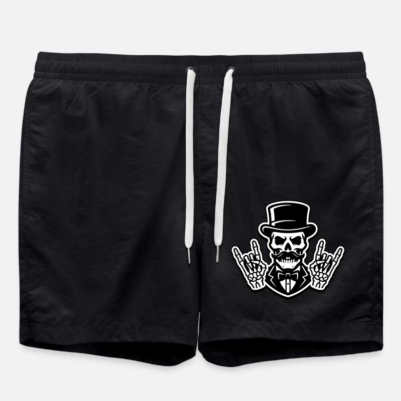 Bräutigam Party Skelett - Badeshorts - Schwarz