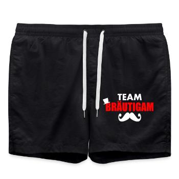 Team bräutigam - Badeshorts - Schwarz - Vorne - AI Model Male 185 light (185cm)