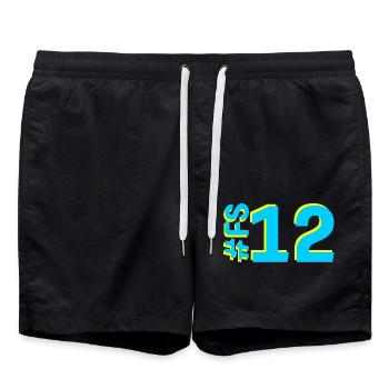 FS12-KARTON - Badeshorts - Schwarz - Vorne - AI Model Male 185 light (185cm)