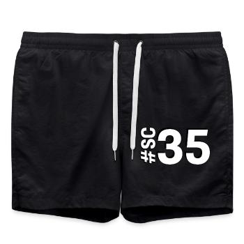 SC35 - Swim Trunks - black - Front - AI Model Male 185 light (185cm)
