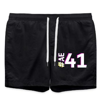 AE41-KARTON - Badeshorts - Schwarz - Vorne - AI Model Male 185 light (185cm)