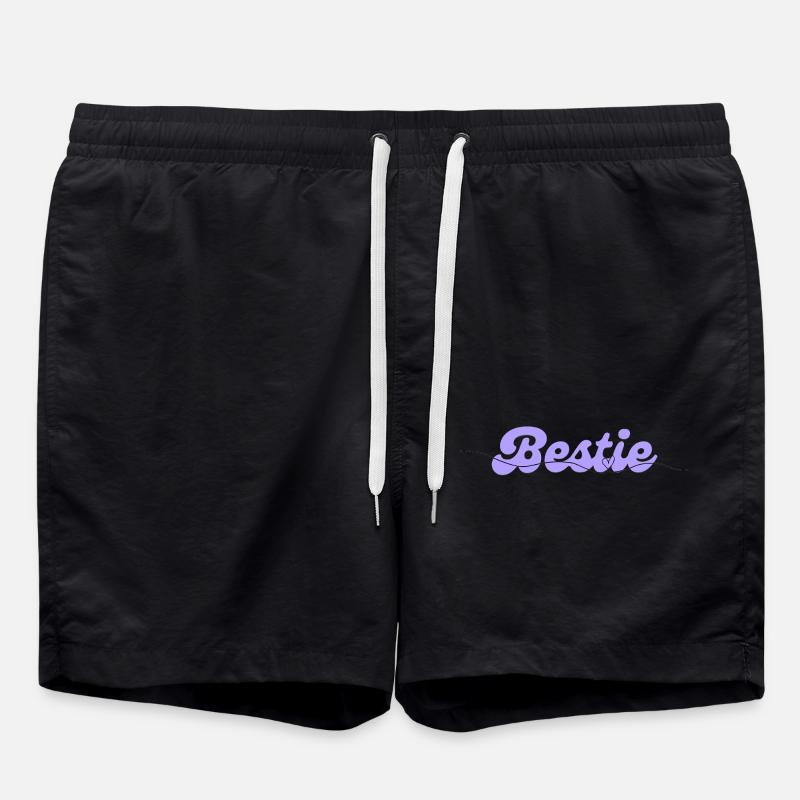 Bestie Herz - Badeshorts - Schwarz