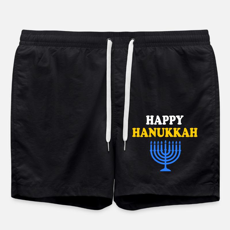 HAPPY HANUKKAH - Short de bain - noir