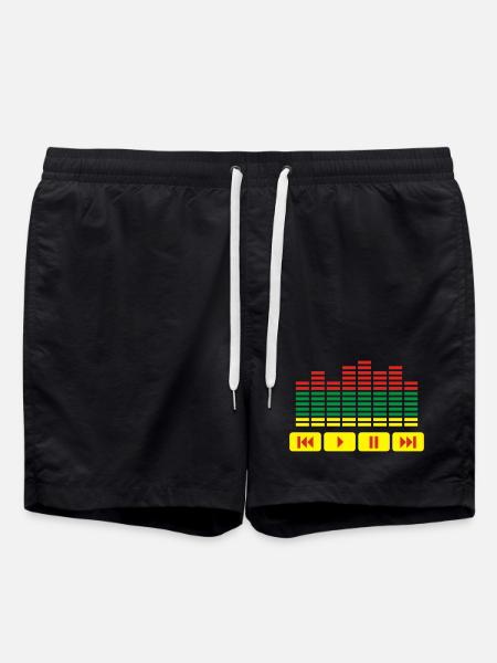 Equalizer DJ music player - Swim Trunks - black