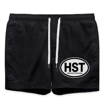 HST Hansestadt Stralsund - Badeshorts - Schwarz - Vorne - AI Model Male 185 light (185cm)