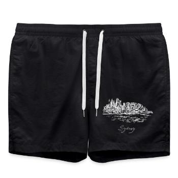 Sydney City - Australie - Short de bain - noir - Devant - AI Model Male 185 light (185cm)