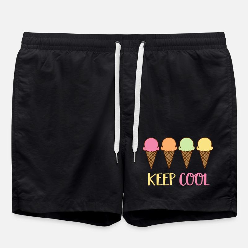 ice cream - Swim Trunks - black