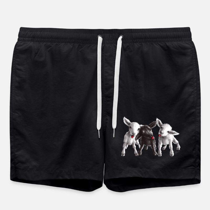 cheeky sheep - Swim Trunks - black