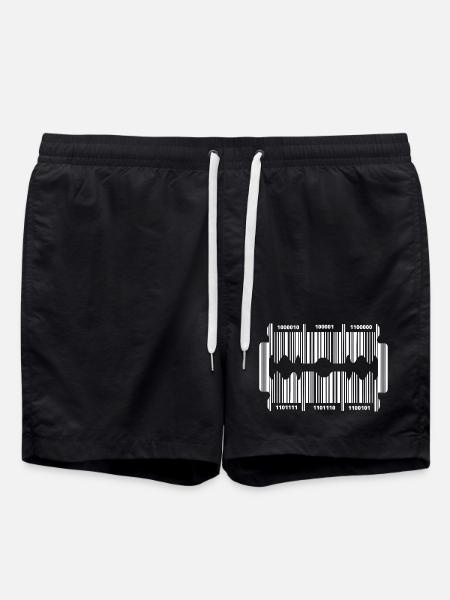 Razor blade with code - Swim Trunks - black