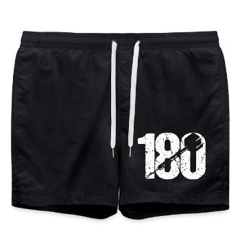 DART DARTS 180 ONEHUNDREDANDEIGHTY DARTS PLAYER - Swim Trunks - black - Front - AI Model Male 185 light (185cm)