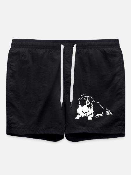 Border Collie "Black Edition" - Swim Trunks - black